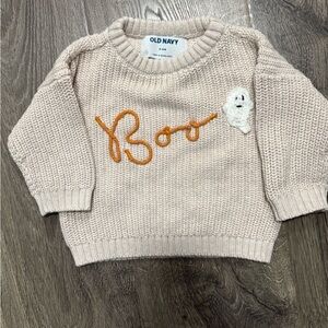 Old Navy Cream Knit Sweater Boo